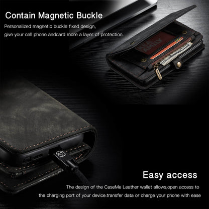 Casekis Zipper Wallet PU Leather Case Black