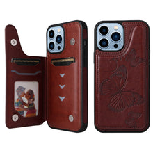 Load image into Gallery viewer, Casekis Embossed Butterfly Phone Case Brown
