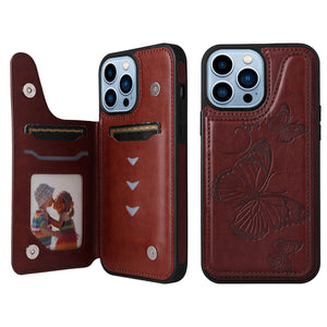 Casekis Embossed Butterfly Phone Case Brown