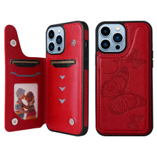 Load image into Gallery viewer, Casekis Embossed Butterfly Phone Case Red
