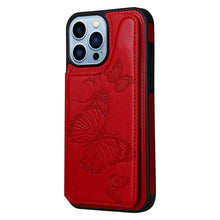 Load image into Gallery viewer, Casekis Embossed Butterfly Phone Case Red
