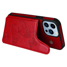 Load image into Gallery viewer, Casekis Embossed Butterfly Phone Case Red
