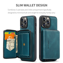 Load image into Gallery viewer, Casekis Magnetic Zipper Cardholder Phone Case Blue
