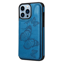 Load image into Gallery viewer, Casekis Embossed Butterfly Phone Case Blue
