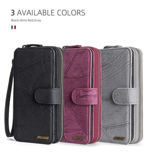 Casekis Zipper Wallet Detachable Phone Case For Galaxy S22 Ultra 5G