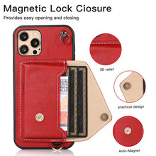 Load image into Gallery viewer, Casekis Wallet Phone Case Crossbody Leather Phone Case For iPhone
