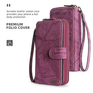 Multifunctional Zipper Wallet Detachable Card Case For Samsung Galaxy A42 5G - Casekis