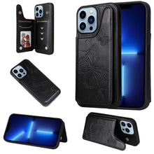 Load image into Gallery viewer, Casekis Embossed Butterfly Phone Case Black
