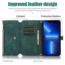 Load image into Gallery viewer, Casekis Crossbody Zipper Wallet Phone Case Green

