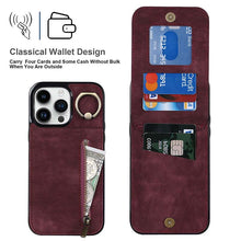 Load image into Gallery viewer, Casekis Card Holder Ring Phone Case Red Wine
