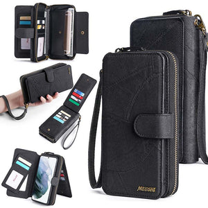 Multifunctional Zipper Wallet Detachable Card Case For Samsung Galaxy S20 Ultra - Casekis