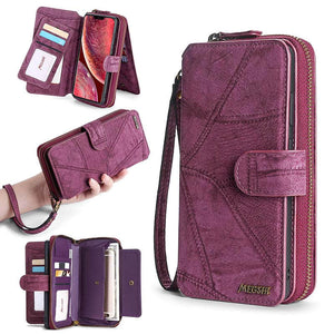 Multifunctional Zipper Wallet Detachable Card Case For Samsung Galaxy S21 - Casekis