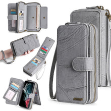 Load image into Gallery viewer, Casekis Zipper Wallet Detachable Phone Case For Galaxy S22 Ultra 5G
