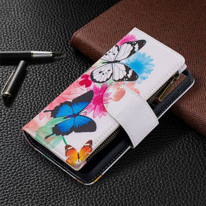 Luxury Large Capacity Painted Zipper Leather Case for Galaxy N Series