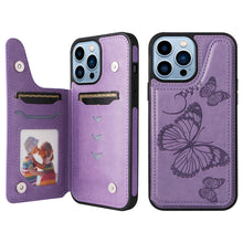 Load image into Gallery viewer, Casekis Embossed Butterfly Phone Case Purple
