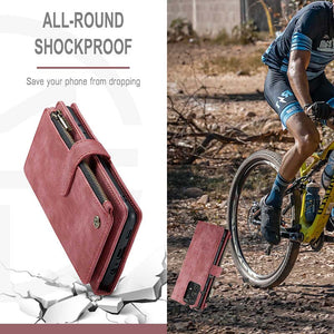 Leather Phone Case Zipper Case for Galaxy A52 4G/5G