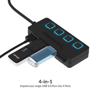 4-Port USB 2.0 Data Hub