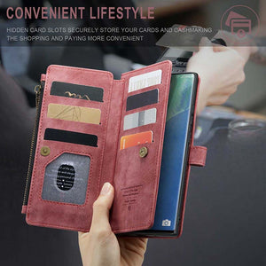 Casekis Leather Zipper Phone Case For Galaxy Note 20 Ultra