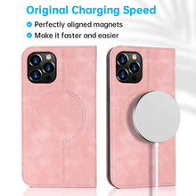 Load image into Gallery viewer, Casekis Wireless Charging Magnetic Wallet Phone Case Pink
