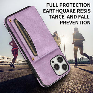 Casekis Wallet Case Tri-fold Cardholder Phone Case Purple