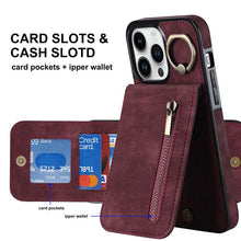 Muat gambar ke penampil Galeri, Casekis Card Holder Ring Phone Case Red Wine
