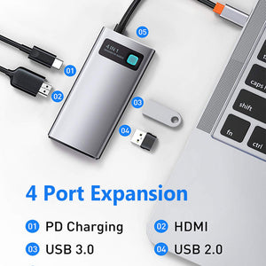 4 in 1 USB C Hub Docking Station