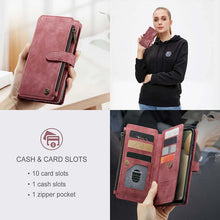 Load image into Gallery viewer, Casekis Leather Zipper Phone Case For Galaxy A12
