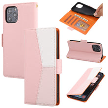 Load image into Gallery viewer, Casekis Multicolor Patchwork Wallet Phone Case Pink
