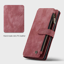 Load image into Gallery viewer, Casekis Leather Zipper Phone Case For Galaxy S22 Ultra 5G
