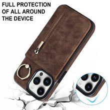 Load image into Gallery viewer, Casekis Card Holder Ring Phone Case Brown
