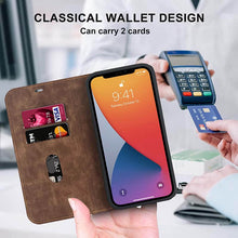 Muat gambar ke penampil Galeri, Casekis Wireless Charging Magnetic Wallet Phone Case Brown
