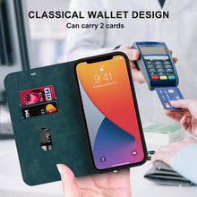 Load image into Gallery viewer, Casekis Wireless Charging Magnetic Wallet Phone Case Blue
