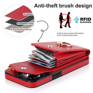 Casekis Cardholder RFID Phone Case Red