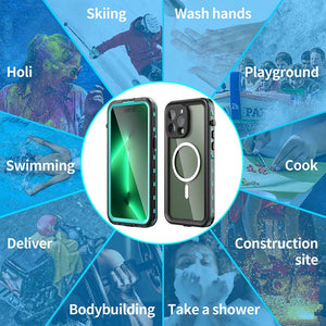 Casekis Waterproof Shockproof Phone Case Lake Blue