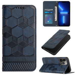 Casekis Polygonal Pattern Wallet Phone Case Dark Blue