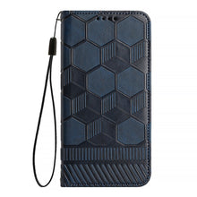 Load image into Gallery viewer, Casekis Polygonal Pattern Wallet Phone Case Dark Blue
