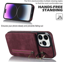 Load image into Gallery viewer, Casekis Card Holder Ring Phone Case Red Wine
