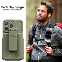 Load image into Gallery viewer, Casekis Outdoor Sports Back Clip Phone Case Army Green
