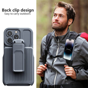 Casekis Outdoor Sports Back Clip Phone Case Lavender Gray