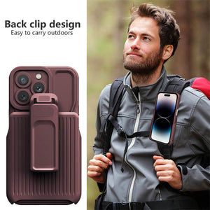 Casekis Outdoor Sports Back Clip Phone Case Coffee