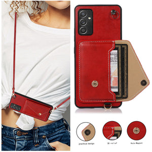 Casekis Wallet Phone Case Crossbody Leather Phone Case For Galaxy