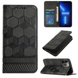 Casekis Polygonal Pattern Wallet Phone Case Black