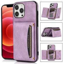 画像をギャラリービューアに読み込む, Casekis Wallet Case Tri-fold Cardholder Phone Case Purple
