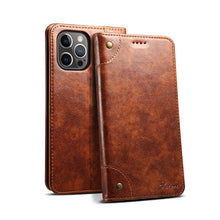 Load image into Gallery viewer, Leather Clamshell Multifunctional Phone Case - Casekis
