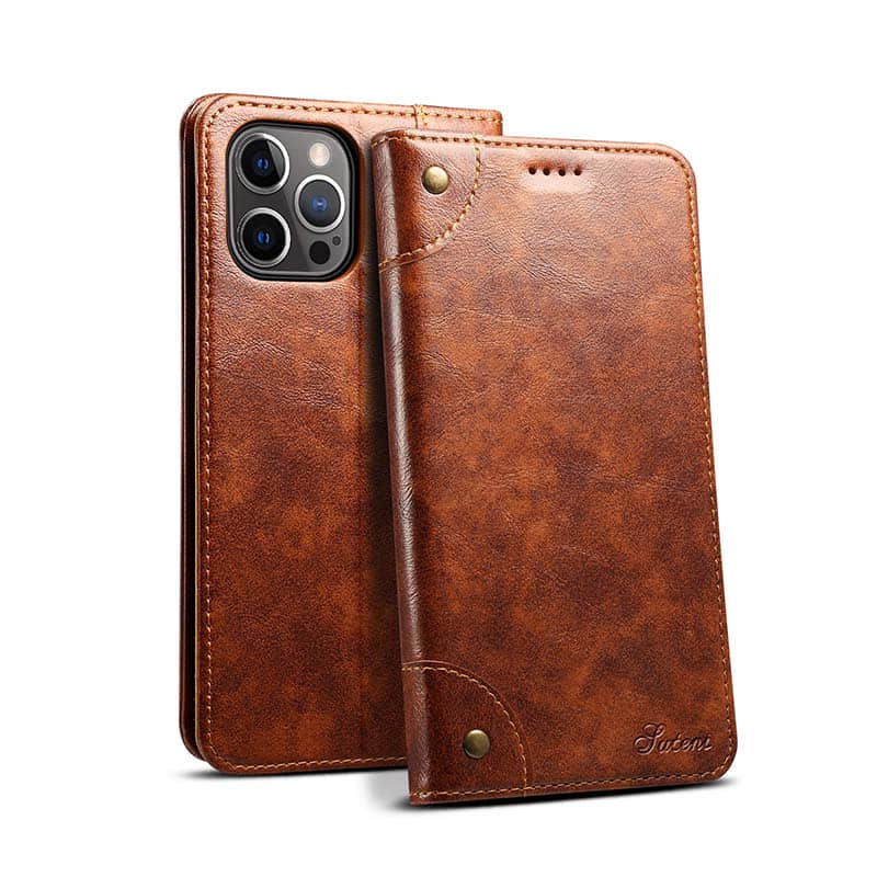 Leather Clamshell Multifunctional Phone Case For Apple iPhone 13 Series - Casekis