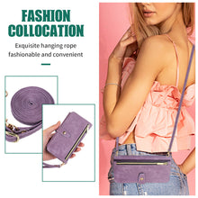 Load image into Gallery viewer, Casekis Crossbody Zipper Wallet Phone Case Purple
