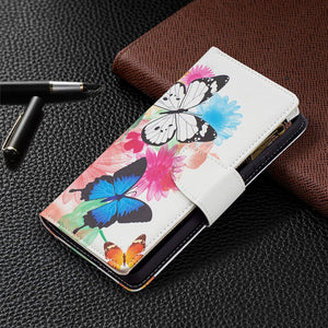 Luxury Large Capacity Painted Zipper Leather Case for Galaxy A Series