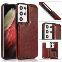 Load image into Gallery viewer, Casekis Cardholder Leather Wallet Phone Case For Galaxy S21 Ultra
