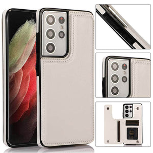 Casekis Cardholder Leather Wallet Phone Case For Galaxy S21 Ultra