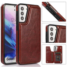 Lade das Bild in den Galerie-Viewer, Casekis Cardholder Leather Wallet Phone Case For Galaxy S21 5G
